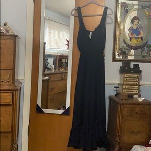 Free People Navy Blue Jumpsuit w/ Gold Buttons